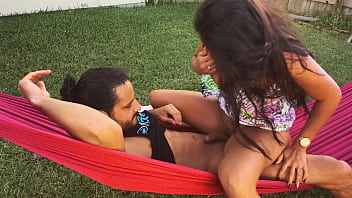 Beautiful Latina wife Jolla gets pussy eaten while lounging on a hammock хвидеос порно смотреть